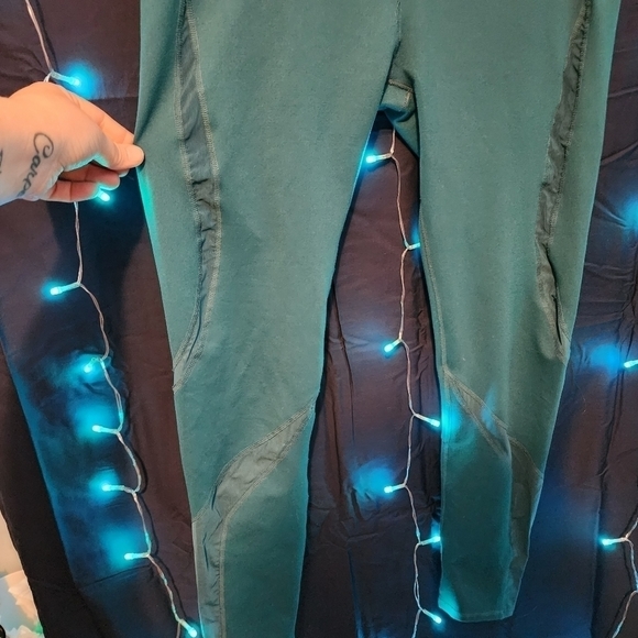 FABLETICS Womans full length teal leggins with mesh - Picture 2 of 4